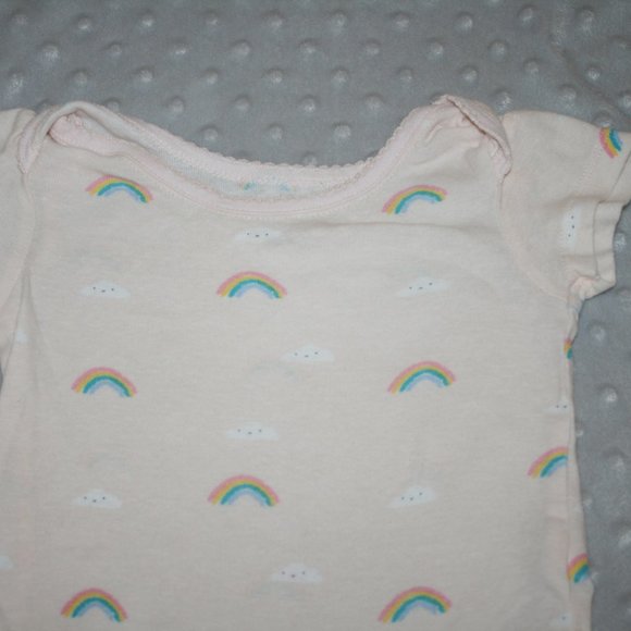 3/$20 Baby girl onesie rainbows cloud 6 months - Picture 10 of 12